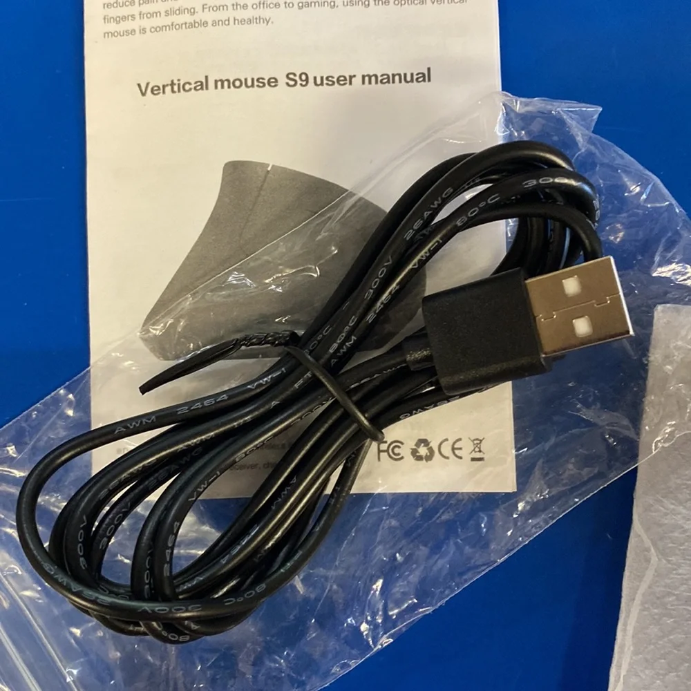 New Open Box Untested Optical Vertical Mouse Speed Adjustable